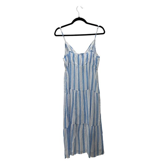 RAILS Avril Gibson Stripe Blue Midi Dress MEDIUM - Picture 3 of 5
